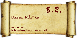 Buzai Réka névjegykártya